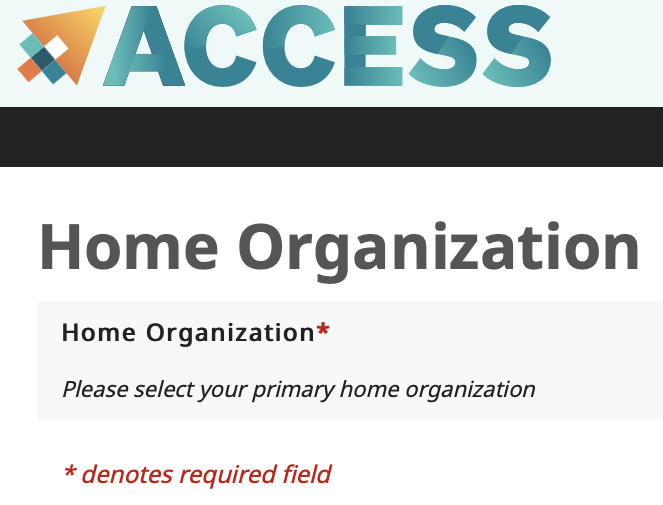 ACCESS CI Home Organization